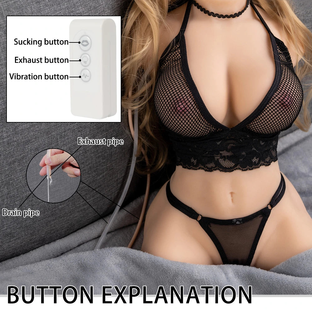 Melida 2.0: 7kg Heiße Sexpuppe mit 5 Vibrations & Saugmodi