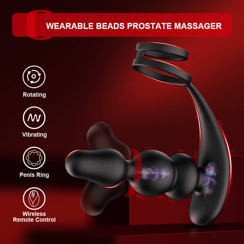 PM14: Tragbarer vibrierender und rotierender Prostata-Massager