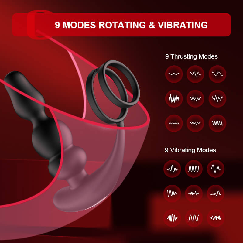 PM14: Tragbarer vibrierender und rotierender Prostata-Massager