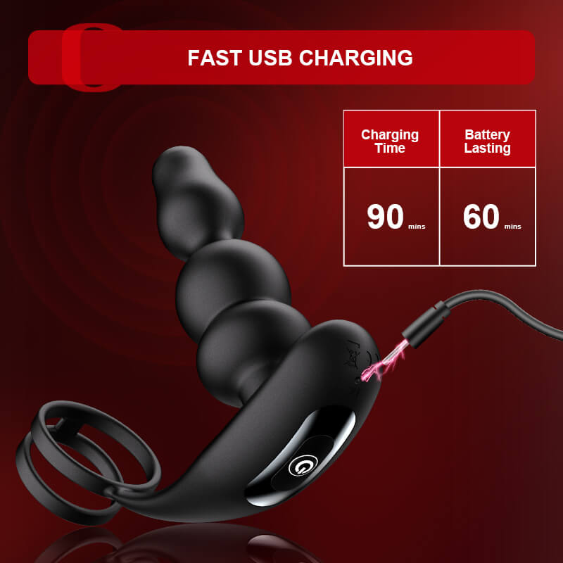 PM14: Tragbarer vibrierender und rotierender Prostata-Massager
