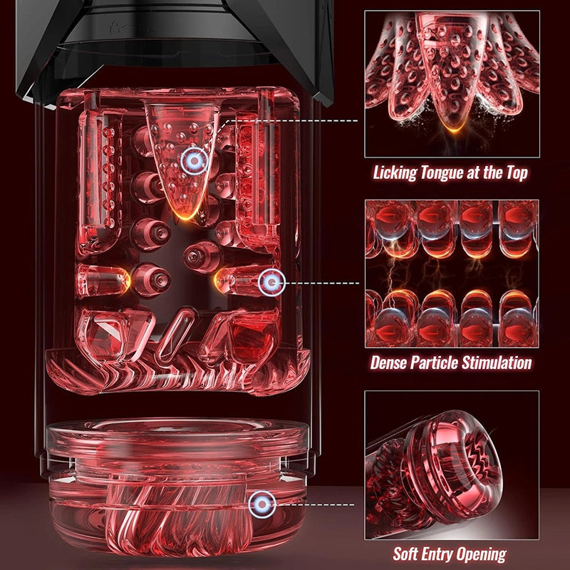 XT20 Pro: Waserdicht Freihändig Blowjob Masturbator mit APP Steuerung, Stoßen, Rotieren, Saugenmodi