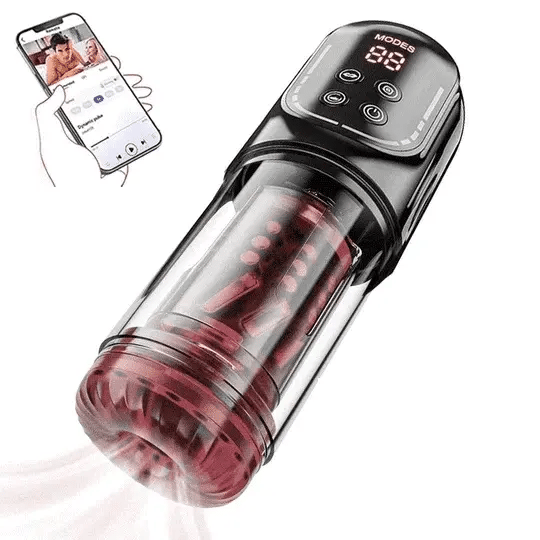 XR4 Pro: Waserdicht Blowjob Masturbator mit APP Steuerung, Stoßen, Rotieren, Saugen und Vibrieren